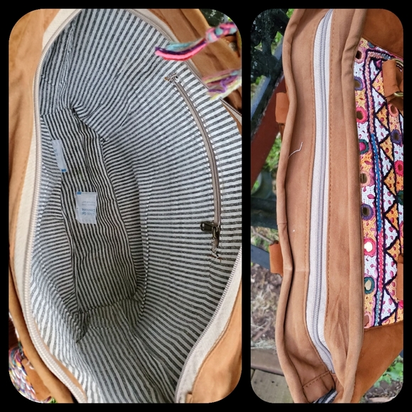 Boho Artisan Embroidered boho Hippie handmade bag Patchwork banjara ethnic zari - Picture 15 of 16